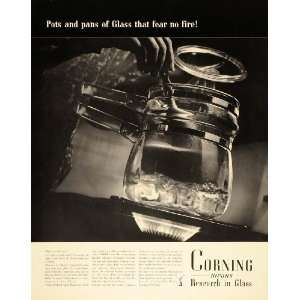  1938 Ad Corning Glass Research Works Cookware New York 