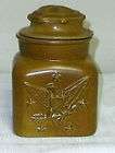 vintage heavy kitchen storage jar 5 star general bald eagle