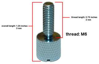 specifications set of twenty 20 thumb style rack screws m6 3 4 thread 
