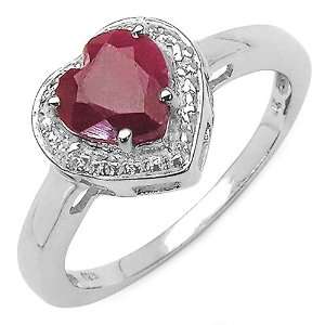   00 ct. t.w. Dyed Ruby and White Topaz Ring in Sterling Silver: Jewelry