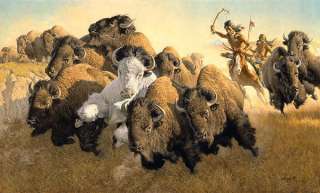 In Pursuit of the White Buffalo Frank McCarthy Giclee Canvas
