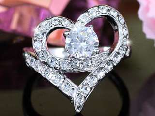 Heart Ring use Swarovski Crystal SR101  