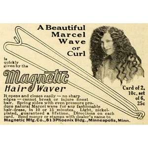  Ad Magnetic Mfg Co Marcel Wave Curl Rods Hair Waver Styling Products 