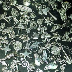 Bulk Wholesale Mixed Tibetan Silver Pendant Charms 100X  