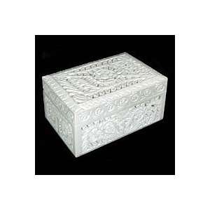  NOVICA Soapstone jewelry box, White Rose Home & Kitchen