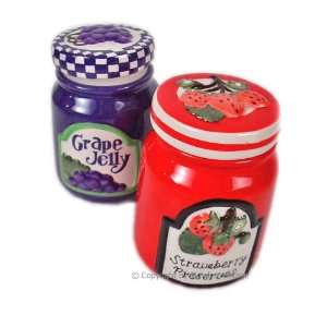 Country Sealed Jam Jelly Honey Jars / Kitchen Decor:  