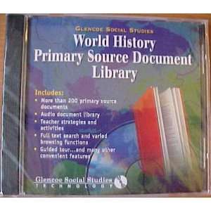 World History Primary Source Document Library CD ROM (Glencoe Social 