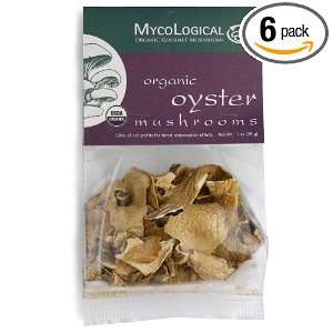 Mycological Dried Organic Oyster Mushrooms, 1 Ounce Packages (Pack of 
