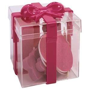 Naturally Pink Pedicure Gift Box: Toe Spacers, Cuticle Board, Brush 