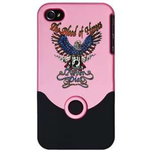   4S Slider Case Pink POWMIA The Blood Of Heroes Never Dies and US Flag