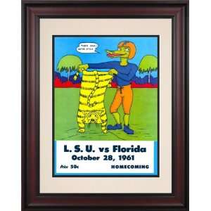  1961 Florida vs. LSU 10.5x14 Framed Historic Football 
