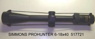 Simmons 6 18x40 ProHunter Riflescope Side Focus Truplex Reticle Matte 