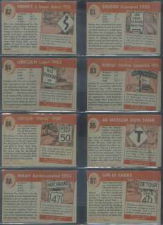 1954 Topps World on Wheels complete set EX and better  