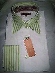 High Collar F/ C Shirt, White w/Contrast Collar, Med 5X  