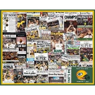 Green Bay Packers Super Bowl Newspaper Collage Poster 16x20 Unframed 