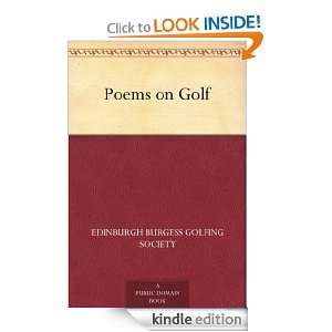 Poems on Golf Edinburgh Burgess Golfing Society  Kindle 