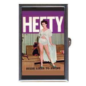  HEFTY LARGE PIN UP GIRL Coin, Mint or Pill Box: Made in 