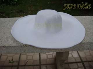 1pcs wide Large Brim Floppy beach Straw sun Hat Cap  