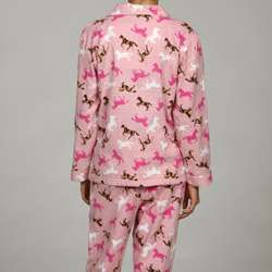 Leisureland Womens Horse Print Flannel Pajamas  Overstock
