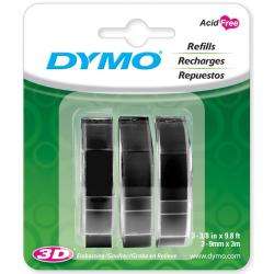 Dymo Caption Maker Black Tape Refills (Pack of 3)  