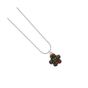 Gingerbread Boy Snake Chain Charm Necklace [Jewelry]