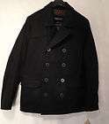 new andrew marc men s double breasted peacoat color black size medium 
