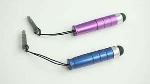 Touch Stylus Bullet Pen for Apple iPod iPhone x2/blue&purple  