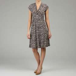 Connected Apparel Womens Brown Jersey Dress  Overstock