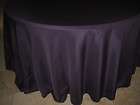 LOT 10 LAPIS PURPLE POLYESTER 120 IN ROUND TABLECLOTHS WEDDING 