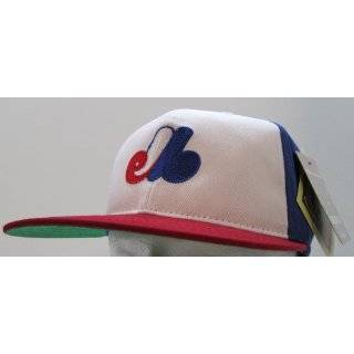 MLB Mens Montreal Expos Cooperstown 400 Snapback Cap (White/Red/Royal 