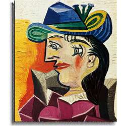 Pablo Picasso Woman with a Blue Hat Canvas Art  Overstock