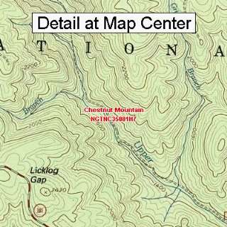  USGS Topographic Quadrangle Map   Chestnut Mountain, North 