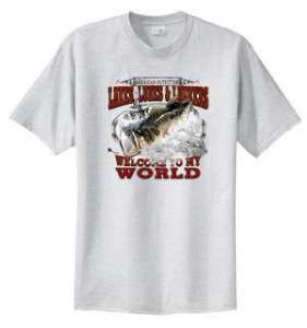 Lakes Lures Lunkers Bass Fishing T Shirt  S M L XL 2X 3X 4X 5X 6X 