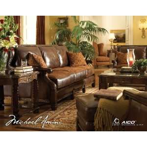   Windsor Court Leather Living Room Set   AICO Furniture: Home & Kitchen