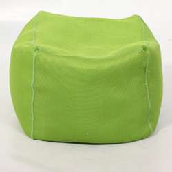 Cube Lime Mesh Bean Bag Ottoman  