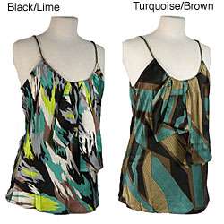 Bags Womens Silk Pattern Top with Chain Link Straps  Overstock