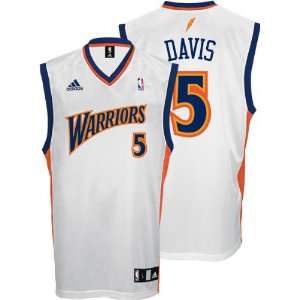 Baron Davis Jersey: adidas White Replica #5 Golden State Warriors 