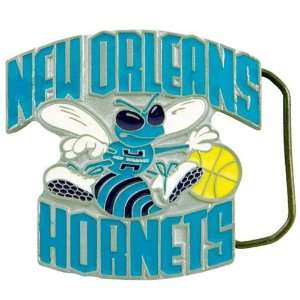 New Orleans Hornets Pewter Team Logo Belt Buckle:  Sports 
