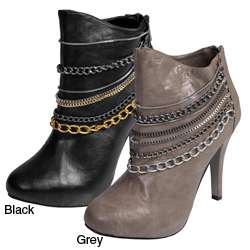 Anne Michelle by Journee Womens Chain High Heel Boots  Overstock