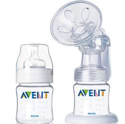Avent Isis Manual Breast Pump with 4 ounce Bottle  Overstock