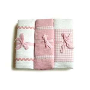  Tadpole Basics Burp Cloth by Sleeping Partners   Pink 