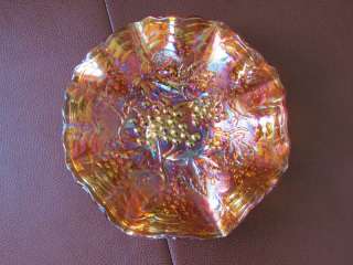 Imperial Grape Bowl Pretty Marigold Carnival Glass  