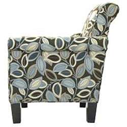 Hyde Transitional Arm Chair Brown Modern Leaf  Overstock