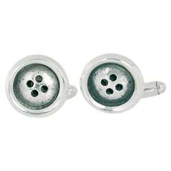 Sterling Silver Button style Cuff Links  