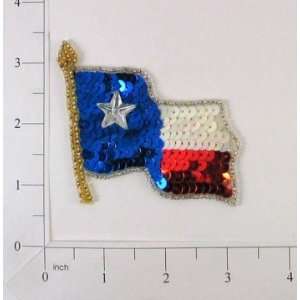  Texas Flag Sequin Applique   Small Each