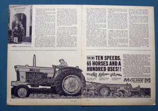 1962 Minneapolis Moline M5 10 Speed 65 HP Tractor Two Page Ad  