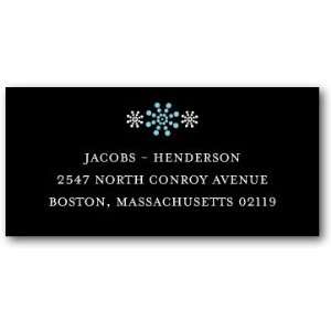  Business Holiday Address Labels   Snowflake Stars By Night 