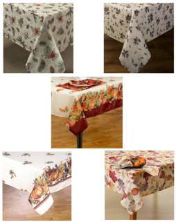 Christmas Holiday Thanksgiving Fall Tablecloths 5 Styles 3 Sizes U 