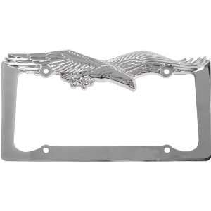   Accessories 92730 Chrome Eagle Metal License Plate Frame Automotive