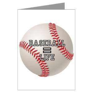  Greeting Card Baseball Equals Life 